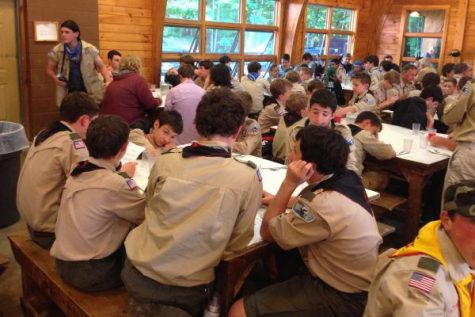File photo: Pelham Troop 1 Scouts at Curtis S. Read Scout Reservation for summer camp in 2014.