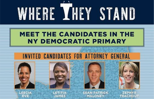 Four Democratic candidates for N.Y. attorney general to share stage at forum tomorrow