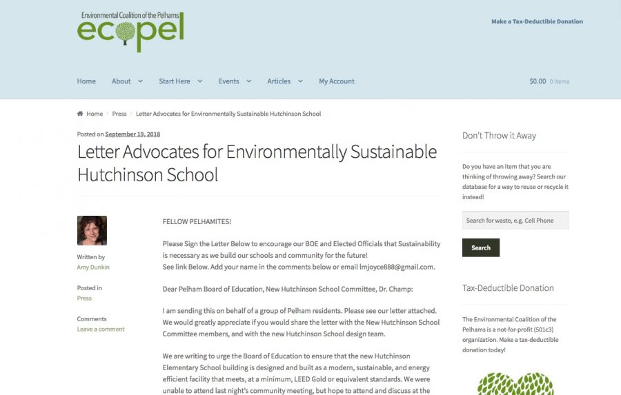 Ecopel+seeks+signatures+for+letter+on+environmentally+sustainable+Hutchinson+School