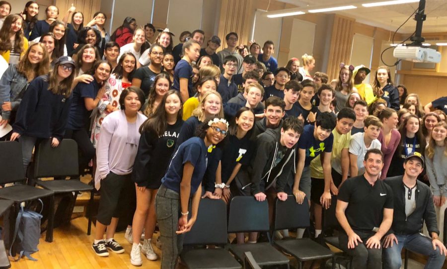 PMHS alums Will and Anthony Nunziata teach master class to concert chorus
