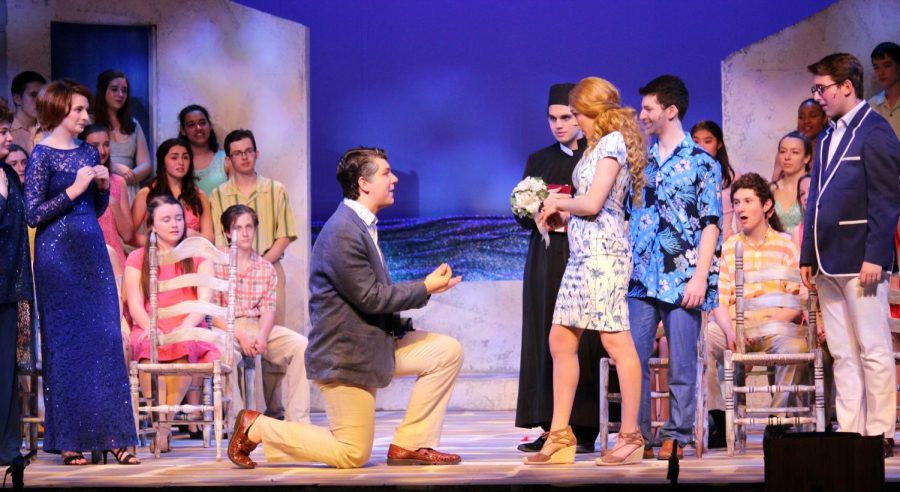 Sam Rodd (kneeling) and Maggie Solimine (with bouquet) were both selected in the top 50 performers in the Greater New York Area for the Roger Rees Awards.