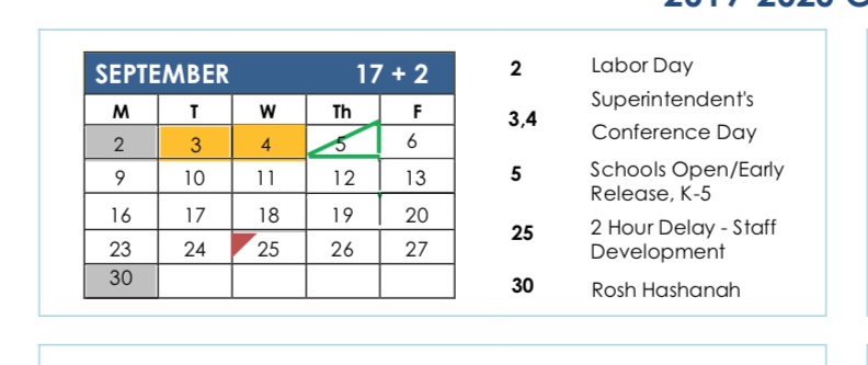 Pelham School District publishes 2019 20 calendar including two hour