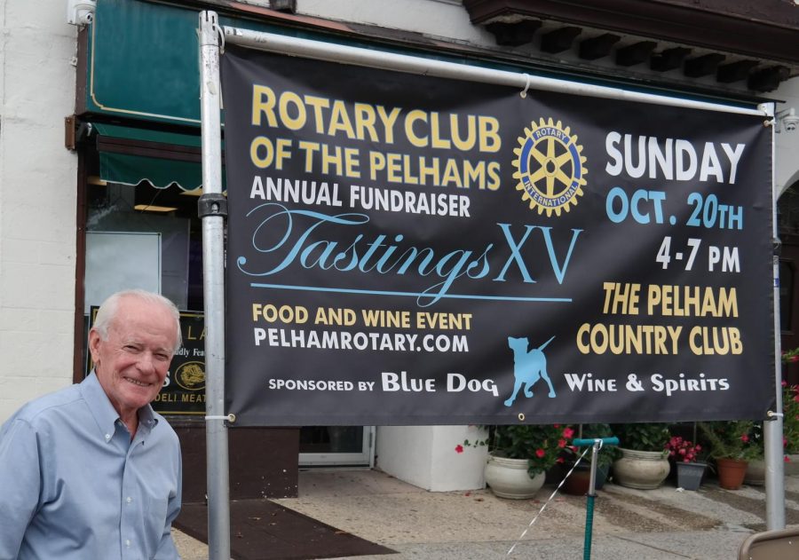Rotary President Marty Ketels at the recent Wolfs Walk event in downtown Pelham.