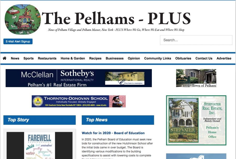 The Pelhams-PLUS website, which continued after the Pelham Weekly closed, stopped publication Dec. 31. 