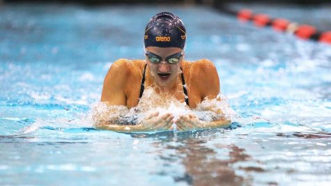 Kate Douglass swimming at the University of Virginia.