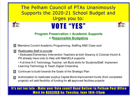 PTA Council makes final call for residents to approve school budget