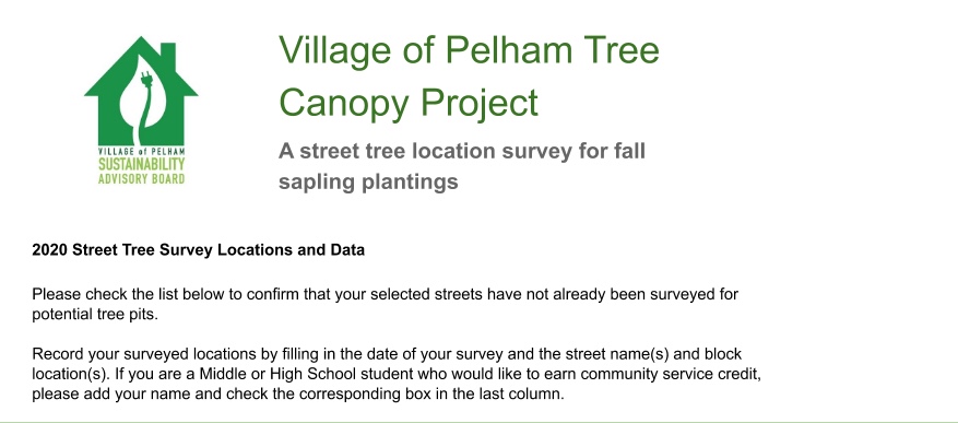Pelham Sustainability Advisory Board holds meeting to educate volunteers on its Canopy Project