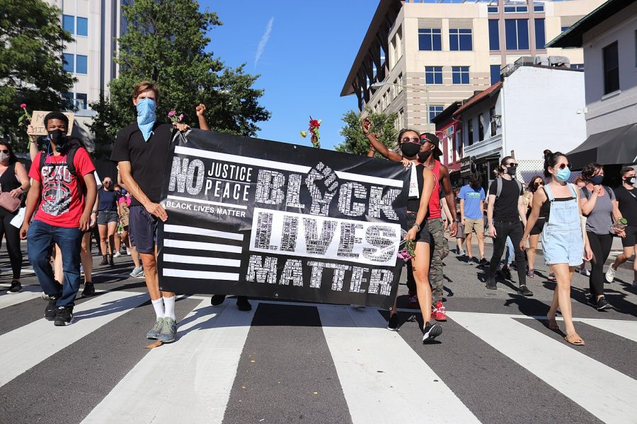 Black Lives Matter protesters march in Washington, D.C., on Sept. 5.