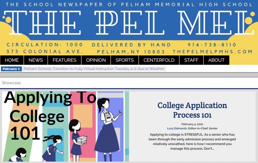 The website of the Pel Mel, the student newspaper of Pelham Memorial High School.