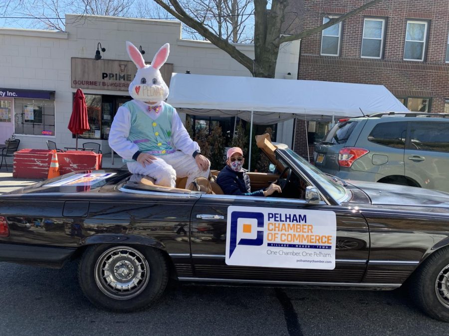 The Easter Bunny's visit to Pelham was one of the marketing efforts supported by the Chamber of Commerce in the past year.