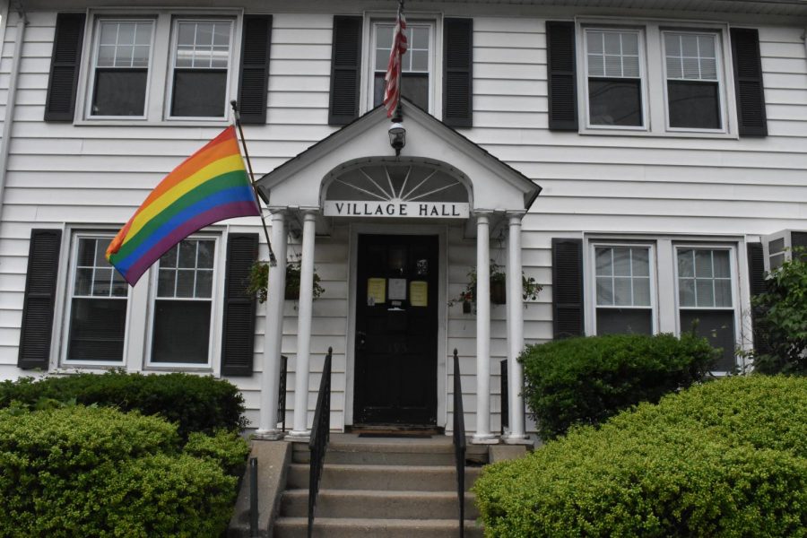 Snapshot: Pride flag waving at Village of Pelham Hall