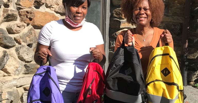 Community Church donates backpacks with supplies to Mount Vernon children in temp housing