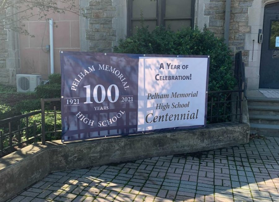 Snapshot: PMHS centennial celebrations begin, banners displayed outside building