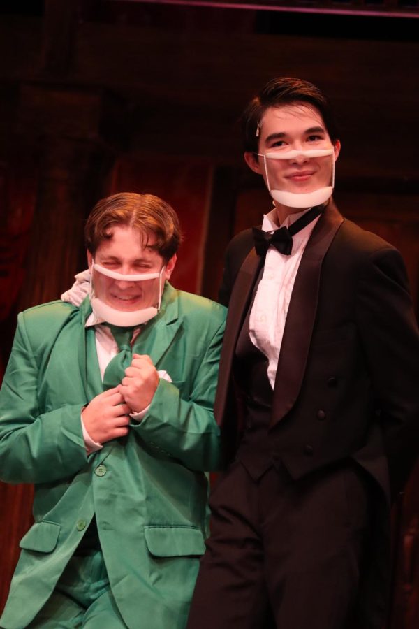 Aidan Zusin (left) and Oliver Tam as Wadsworth.