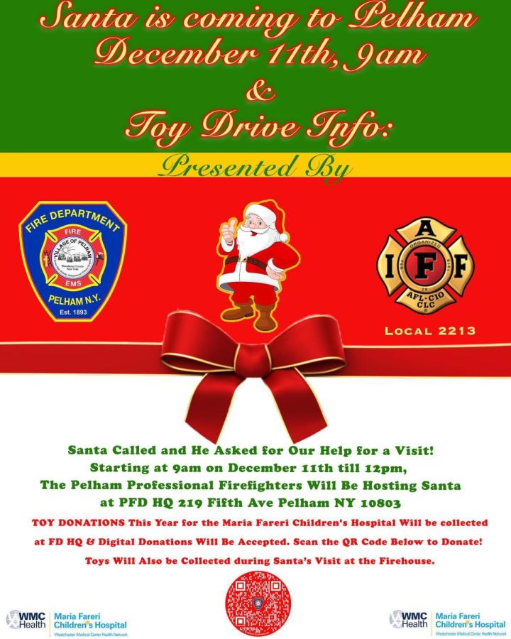 Santa visits Pelham Fire Department Saturday; toys will be collected for those in need