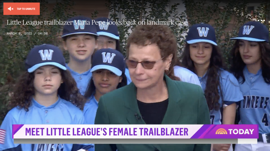 The New York Wonders, including Pelham sixth grader Paz Marrero, appeared on the Today Show with female Little League pioneer Maria Pepe.