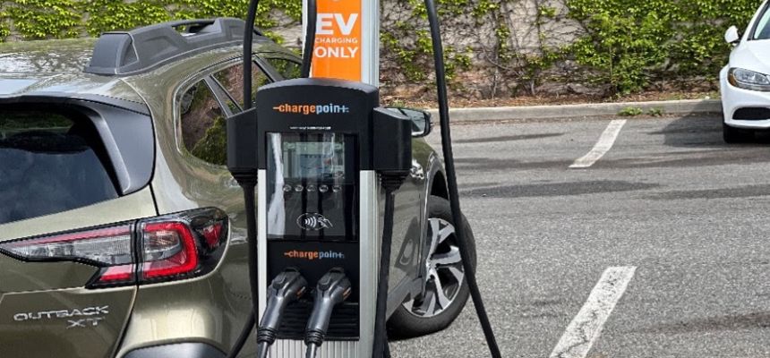 Pelhams first public electric-vehicle charging station installed in parking lot 7