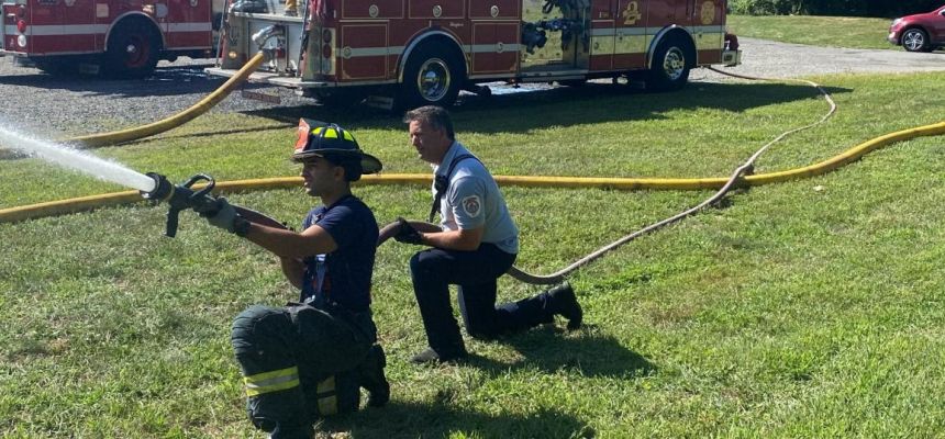 Snapshot: Manor fire department runs basic training drills at Shore Front Park
