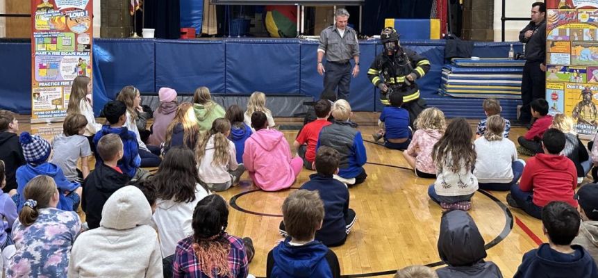 Manor firefighters teach students to make escape plan as part of Fire Prevention Month activities
