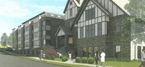 Five-story apartment building proposed for Community Church property, along with renovation of church building