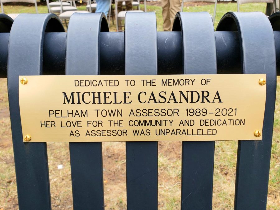 Town of Pelham honors memory of former Assessor Michele Casandra with bench dedication and ceremony