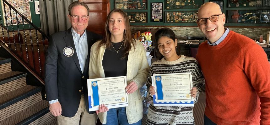 Brooke Luce and Irene Basu named Rotary Scholars of the Month for February
