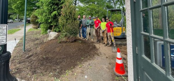 Snapshot: Pelham Manor DPW completes revival of landscaping around police booth at Four Corners