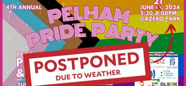 New date: 4th Annual Pelham Pride Party postponed to June 21 due to weather forecast