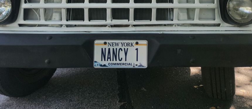 Pelicones truck receives NANCY1 license plate to honor Pelham ice cream icon Nancy Romm