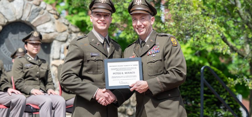 Peter Monaco commissioned U.S. Army second lieutenant at Providence College