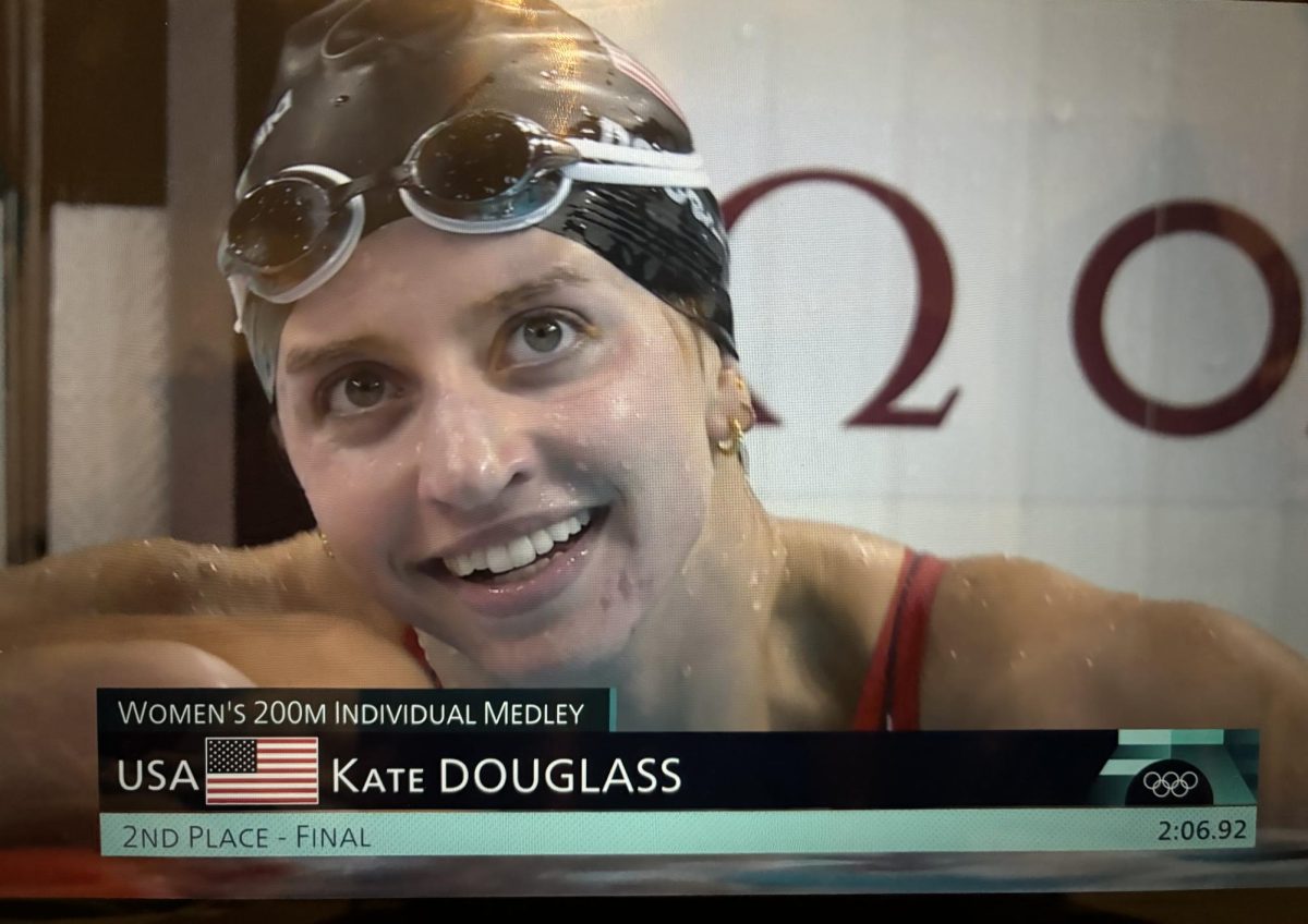 Kate Douglass after finishing second in the 200m IM final. (NBC Sports)