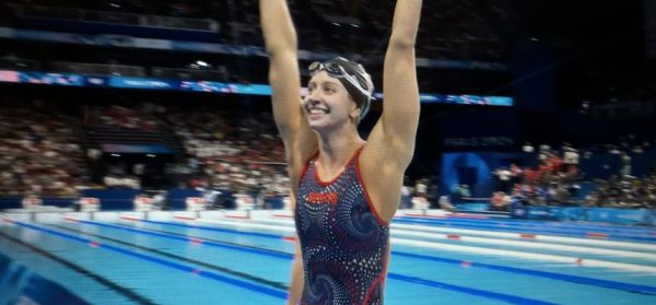 KATE DOUGLASS WINS FIRST OLYMPIC GOLD