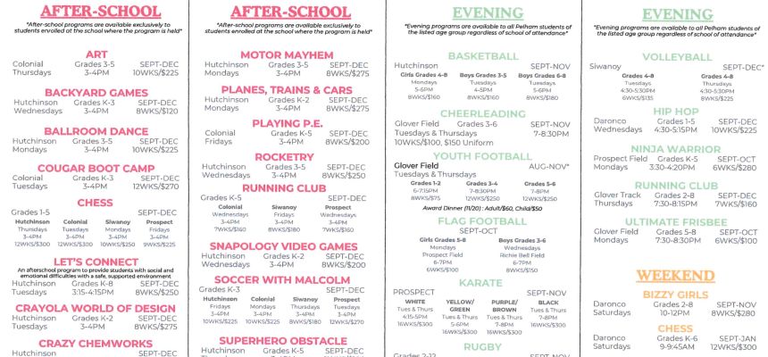 Pelham Recreation fall programs: Download the brochure