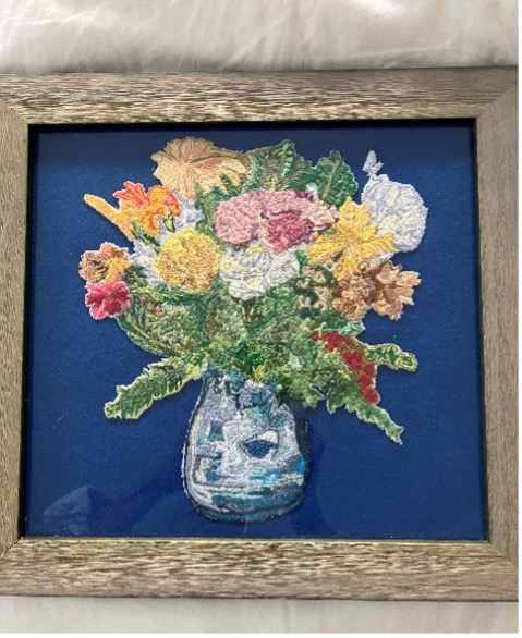 September artist on exhibit at Christ Church works in embroidery: reception on Sept. 29