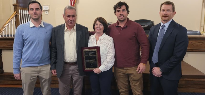 Breda Bennett receives Marshall Award from Pelham Recreation Department