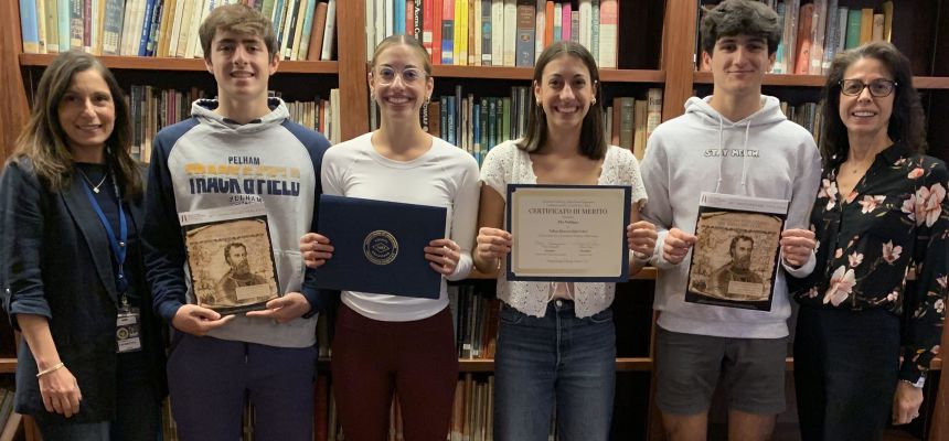 Four PMHS students honored by county for achievement in Italian studies