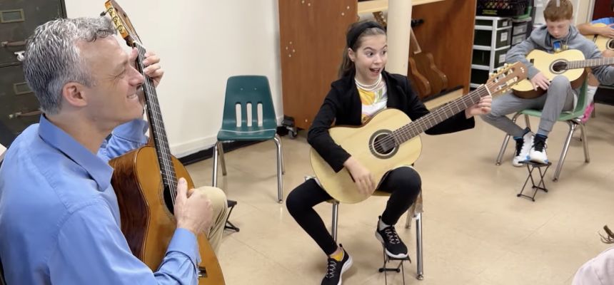 Video: ‘Teen Kids News’ reports on how teacher Rami Vamos is bringing guitar classes to all Pelham’s elementary schools