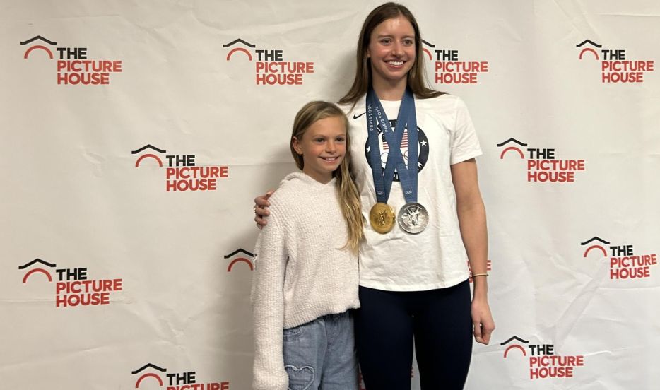 Kate Douglass brings her golden Olympic perspective and photo ops to hometown fans at Picture House