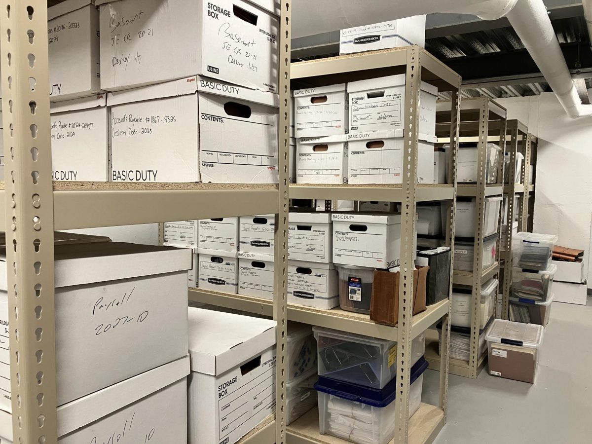 Boxes of Village of Board of Trustee records.