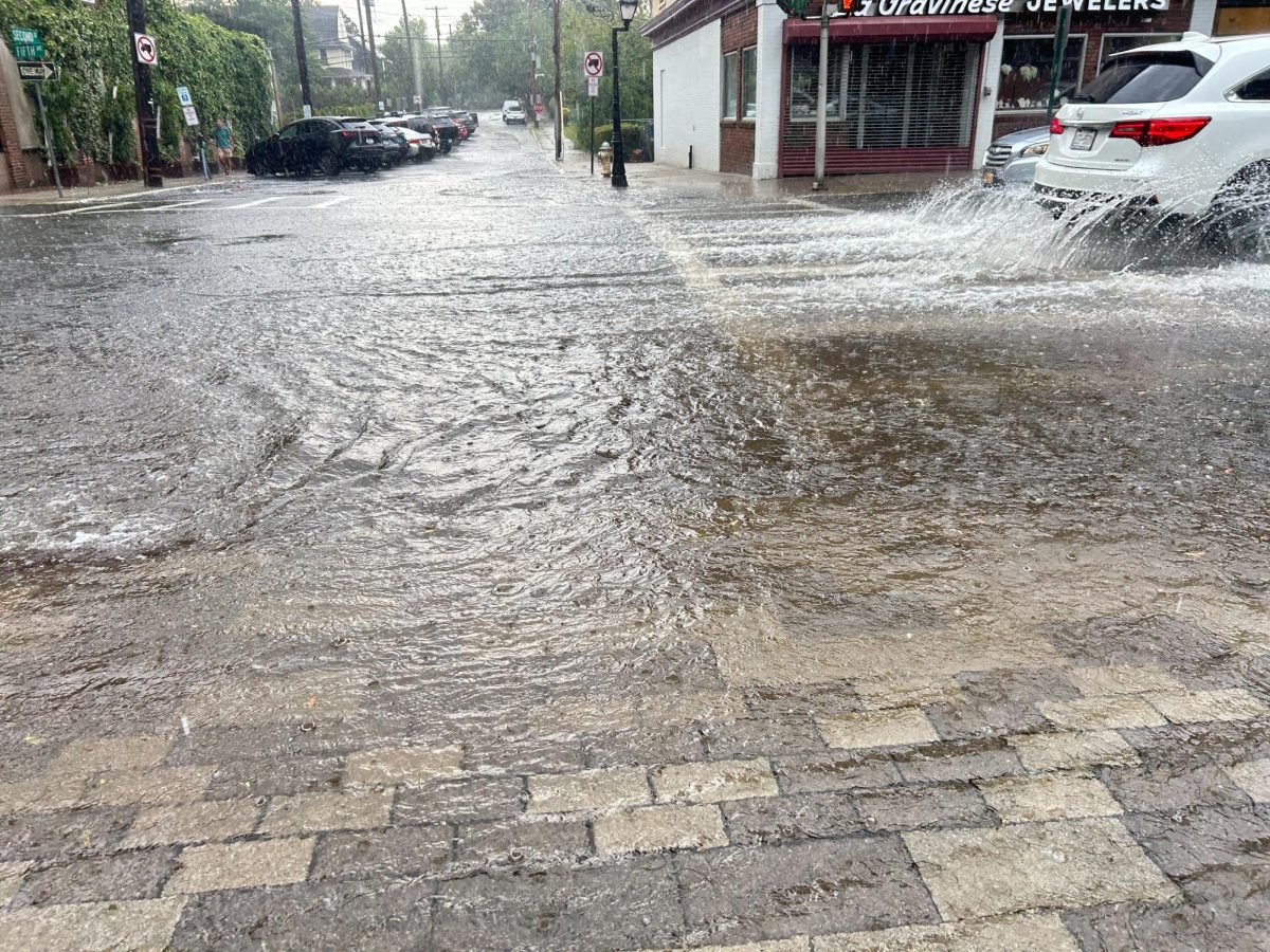 Fifth Ave beginning to flood during storm