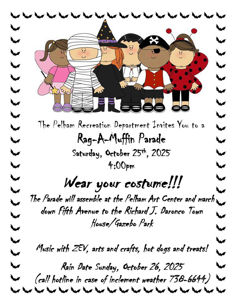 Pelham Rec Department to host annual Rag-a-Muffin parade on October 25