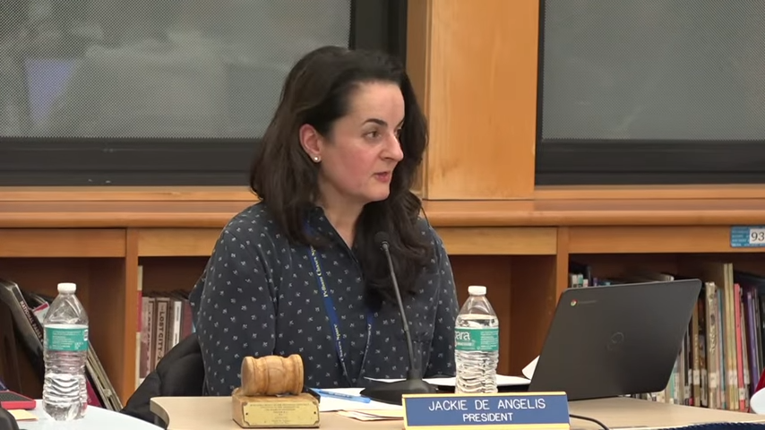 Board of Education president Jackie DeAngelis