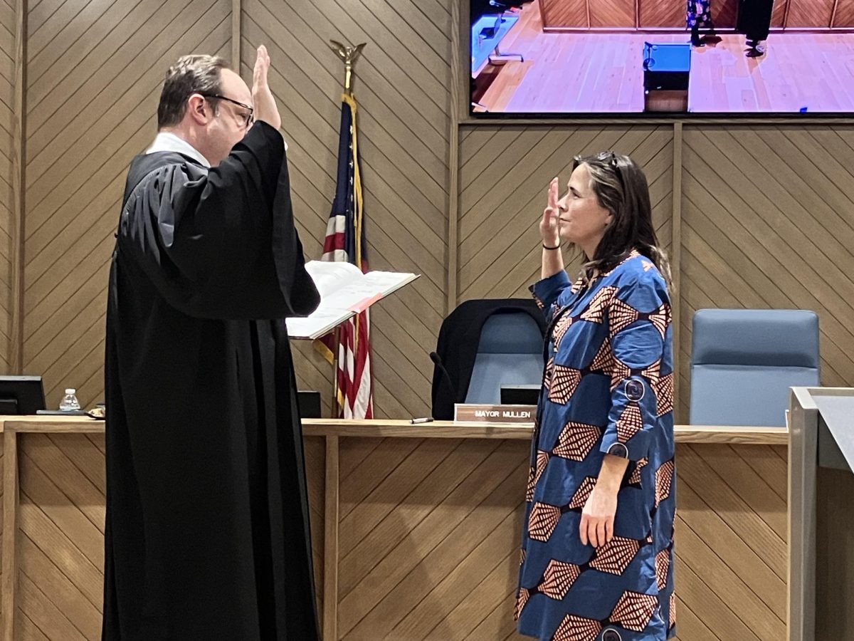 Village Board will not bag parking meters this holiday season, citing opposition from businesses; Allison Anderson sworn in as trustee