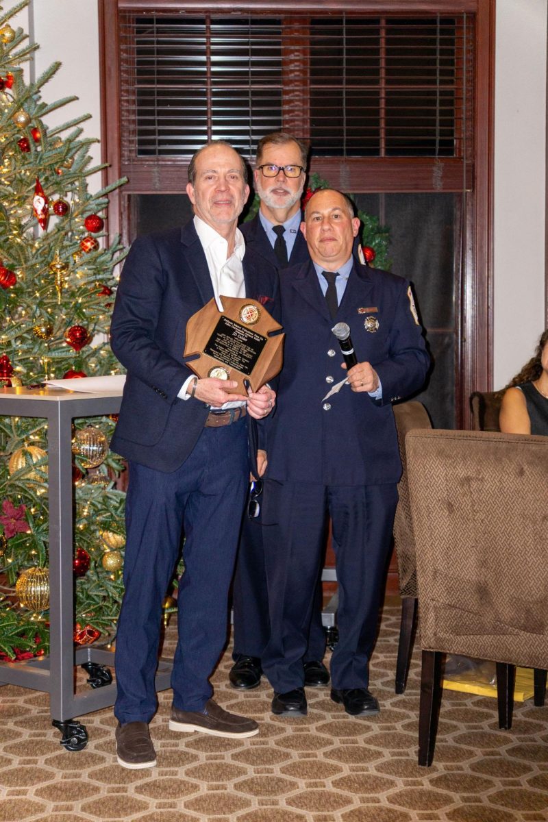 Volunteer firefighters JD Calder, Lawrence Cooke and Jonathan Kasper