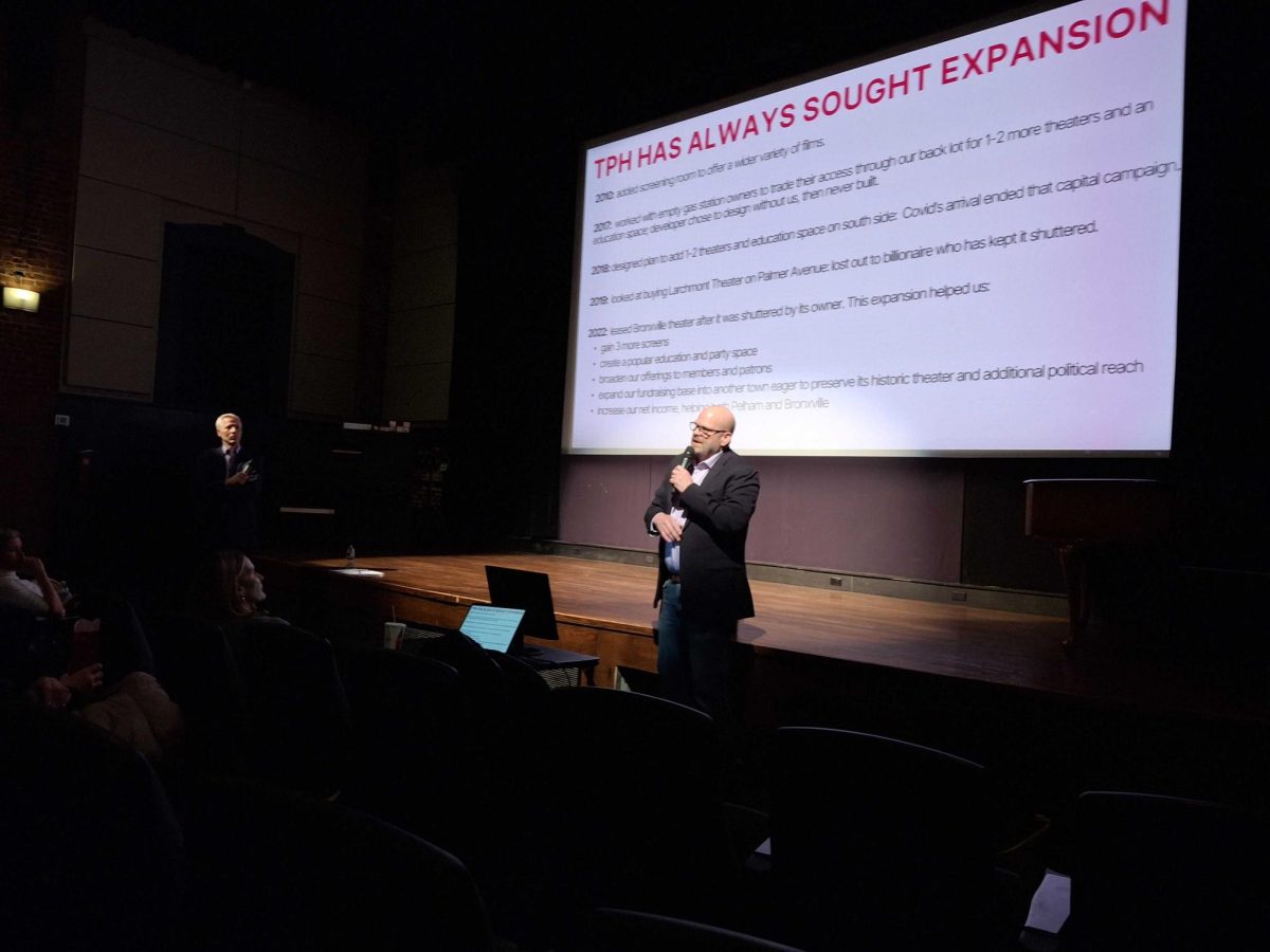 Joe Marty, left, and Clay Bushong speak to supporters about the challenges ahead.