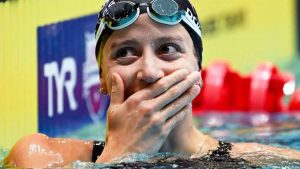 Pelham Olympian Kate Douglass breaks world record in 50-meter freestyle, making her for now the fastest women's swimmer ever!