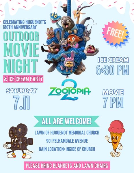 Huguenot to host outdoor movie night and ice cream party July 11