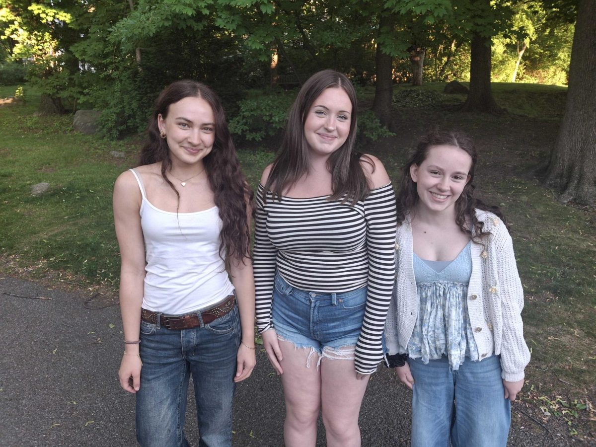From left, Ella Santerre, Assistant Managing Editor; Ciara Lynch, Executive Editor; Natalie Bass, Managing Editor